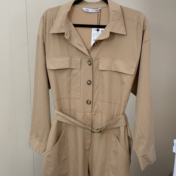 Zara Women's Tan Jumpsuit - Picture 3 of 14